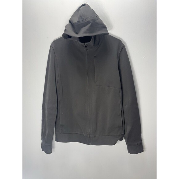 Lululemon Men Sojourn Jacket Hoodie Full Zip Sweater Run Yoga Charcoal Gray Sz M - Picture 4 of 16